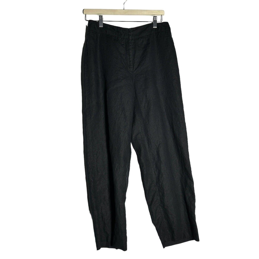 Rafaella Linen Pants Women's Size 10 Black Fully Lined